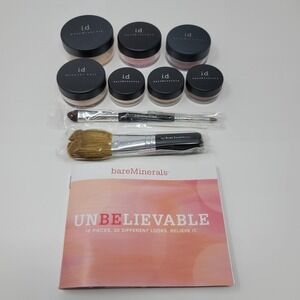 BareMinerals UnBElievable 9 Pc Makeup Collection Light Foundation Brushes New
